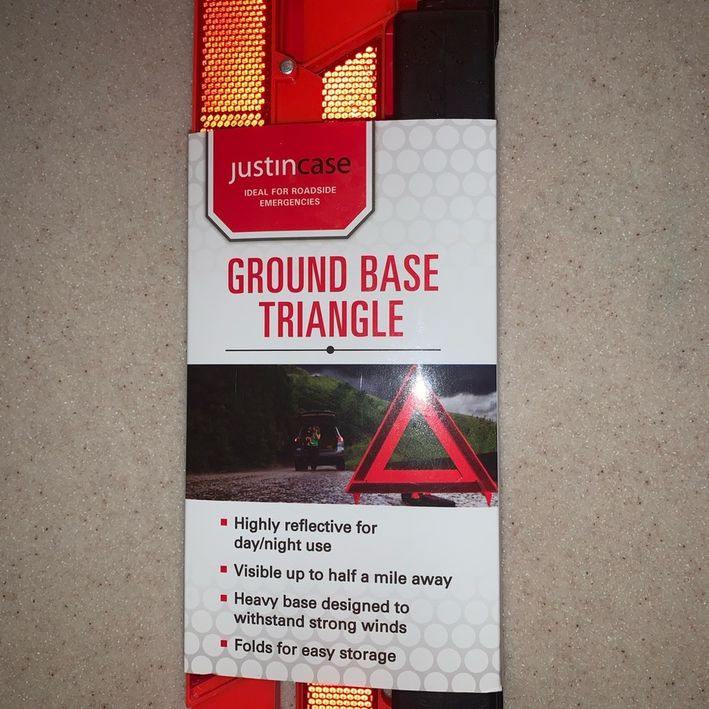 Hazard Safety Reflector Ground Triangle NEW